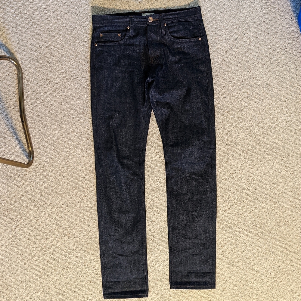 Unbranded UB201 14.5oz Tapered Raw Denim Jeans in size 30